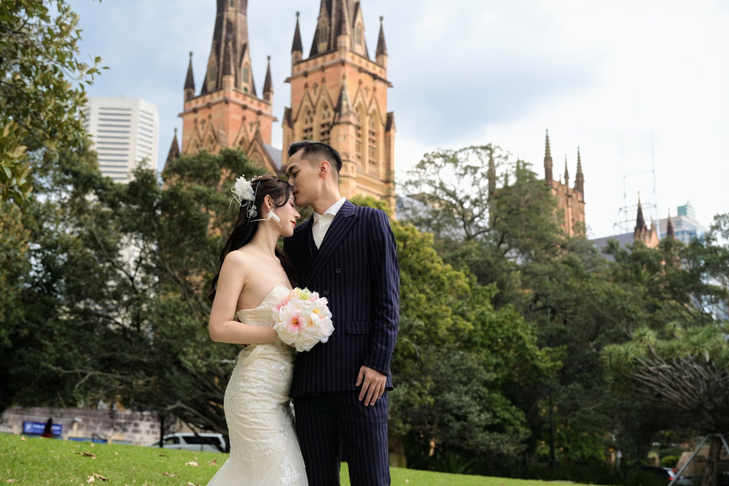 Wedding ceremony vows moment